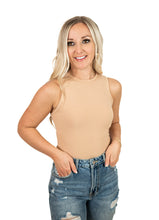 Beige Crew Neck Bodysuit
