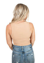 Beige Crew Neck Bodysuit
