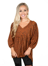 Cinnamon Animal Print Top