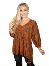 Cinnamon Animal Print Top