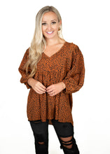 Cinnamon Animal Print Top
