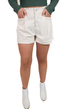 Cream Corduroy Shorts