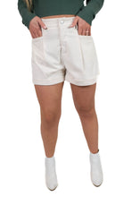 Cream Corduroy Shorts