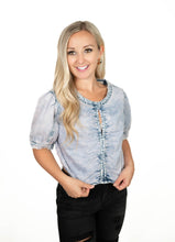 Denim Washed Crop Top