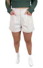 Cream Corduroy Shorts