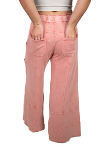 Mauve Cargo Flowy Pants