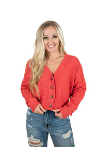 Red Cropped Sweater