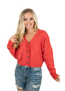 Red Cropped Sweater