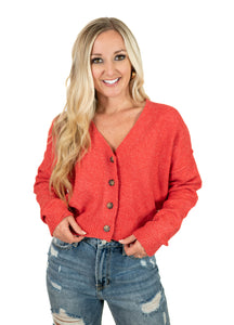 Red Cropped Sweater