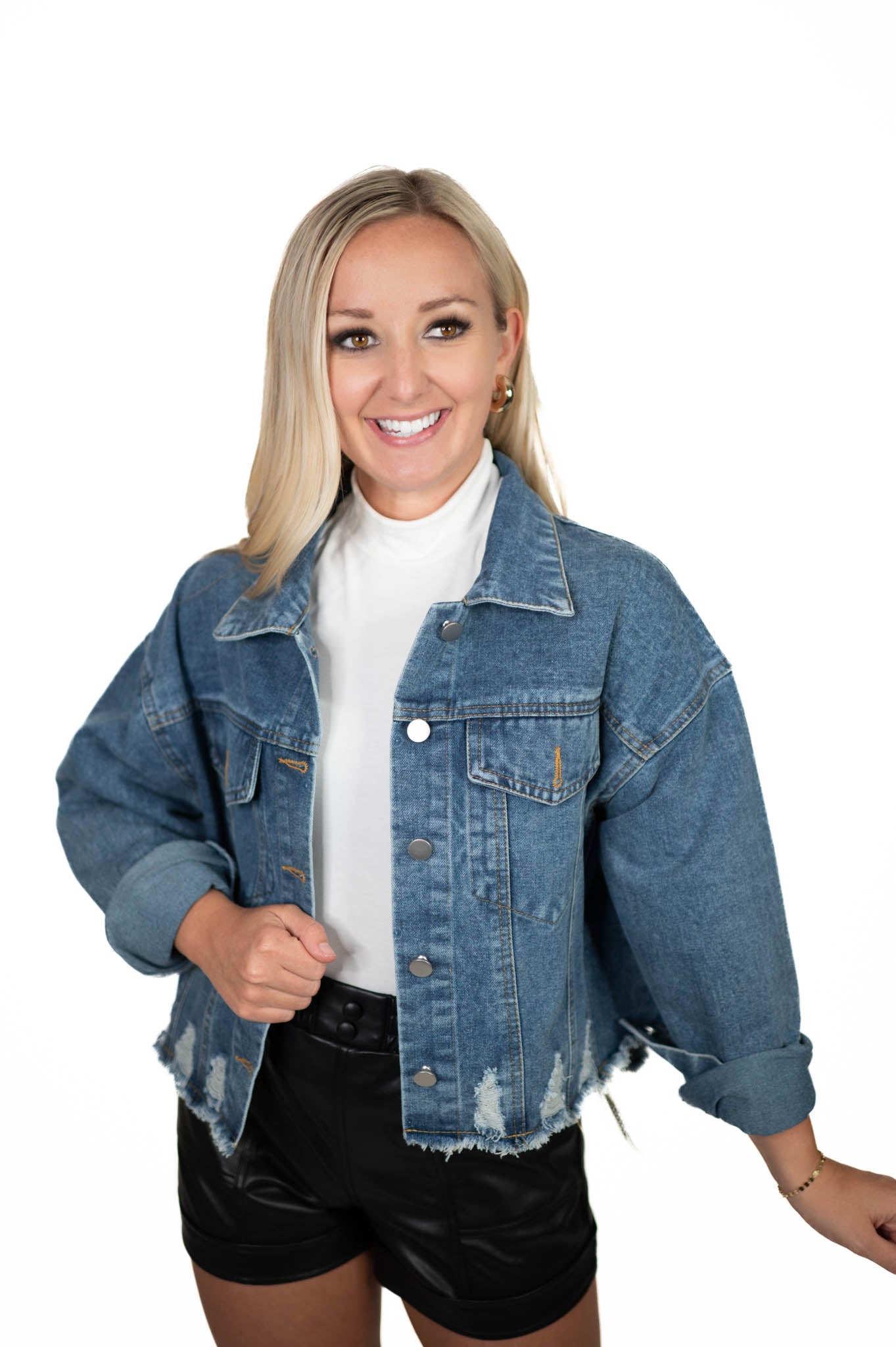 Denim Rhinestone Jacket