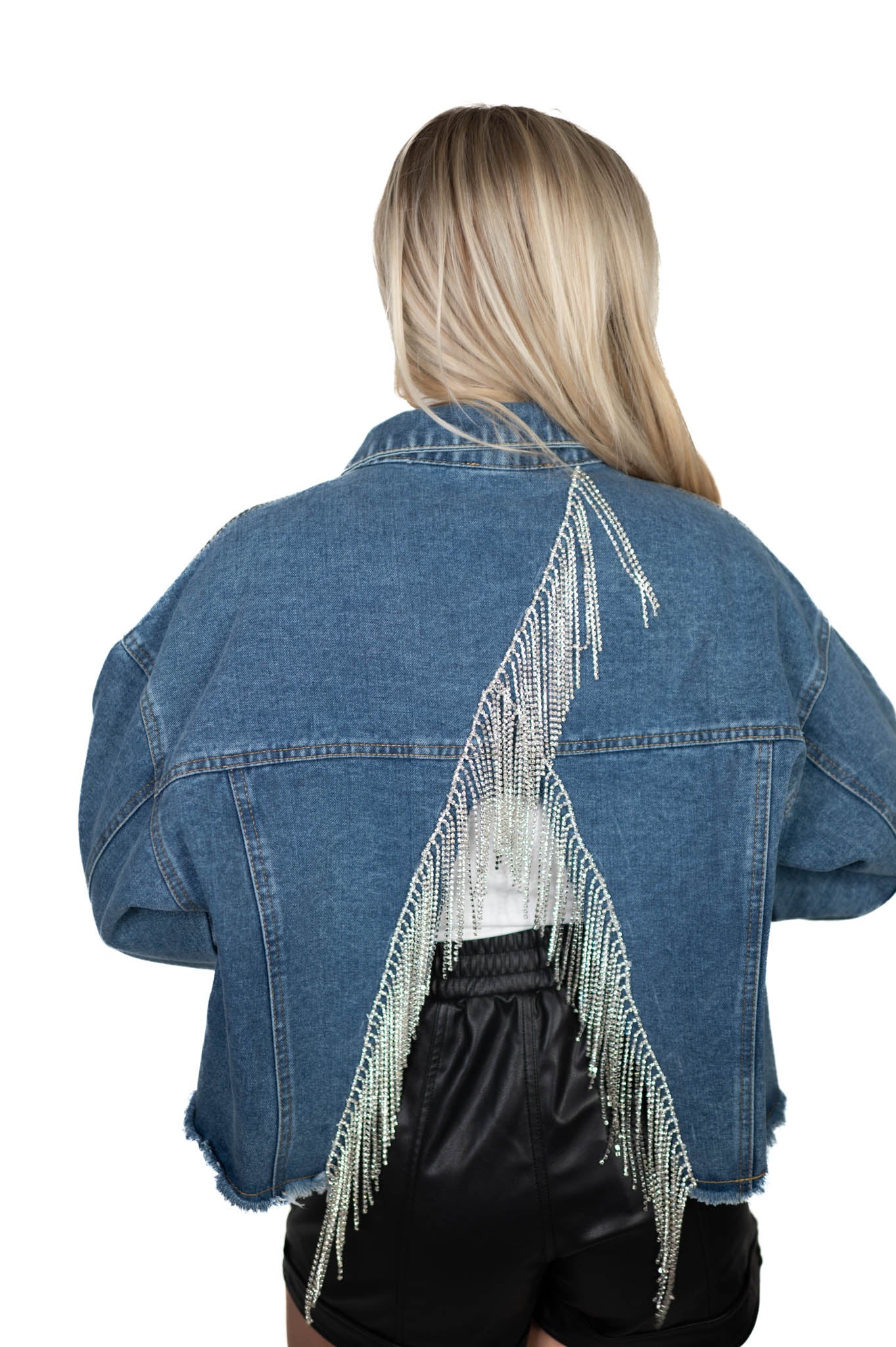 Denim Rhinestone Jacket