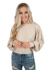 Cream Knit Top