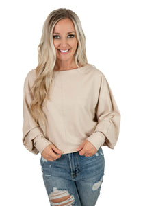 Cream Knit Top
