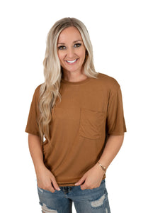 Brown Comfy Pocket Tee