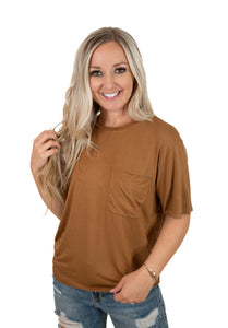 Brown Comfy Pocket Tee