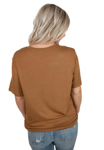 Brown Comfy Pocket Tee