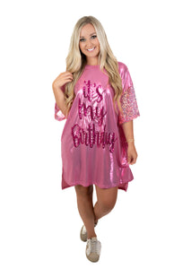 Pink Birthday Queen Satin Dress