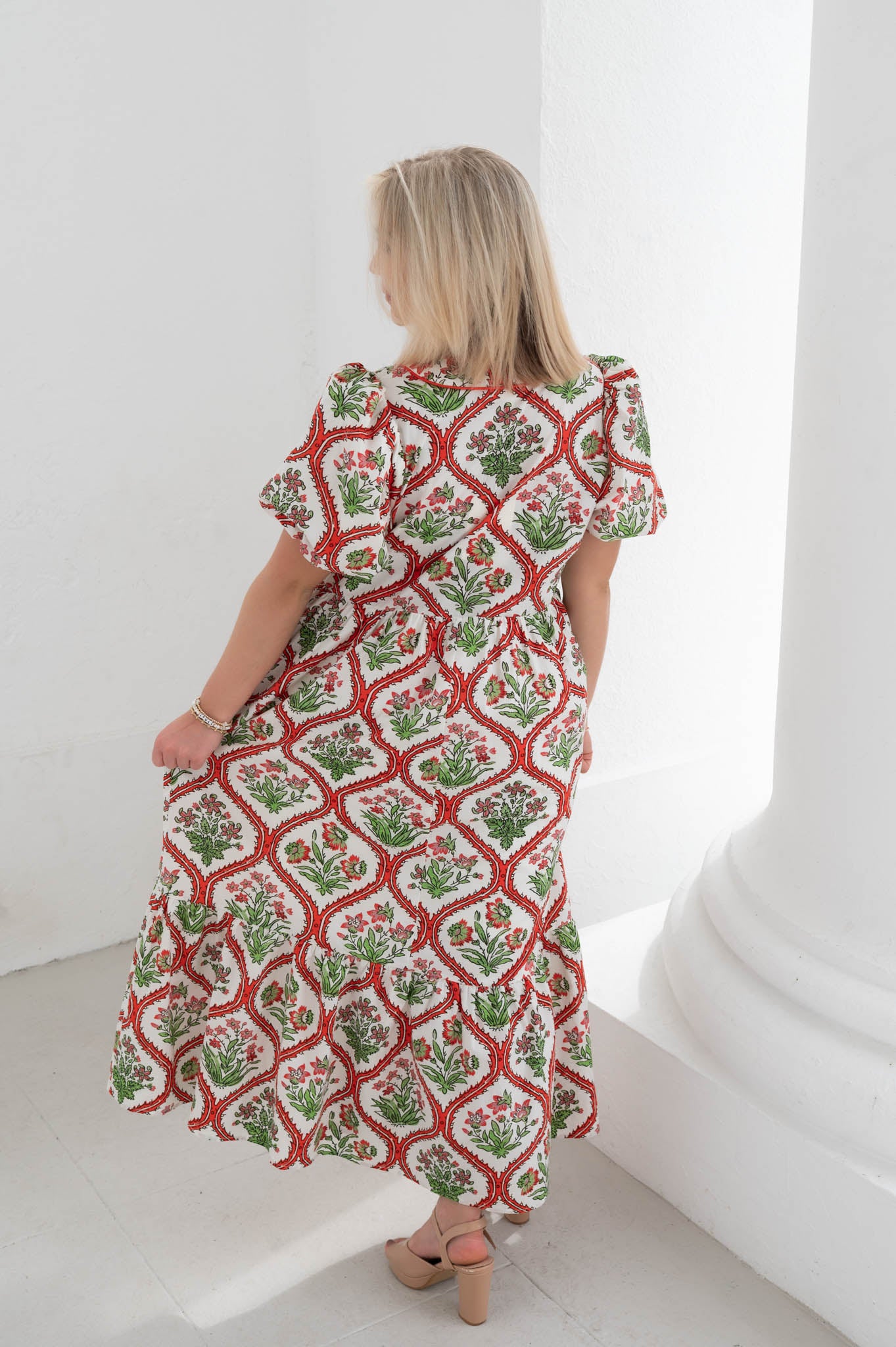 Bloom Boldly Botanical Printed Midi Dress