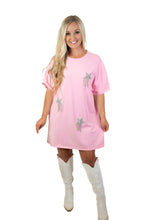 Pink Star T Shirt Dress