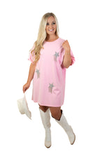 Pink Star T Shirt Dress