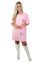 Pink Star T Shirt Dress