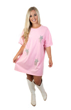 Pink Star T Shirt Dress