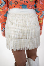 White Faux Leather Skirt