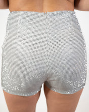 White Rhinestone Shorts