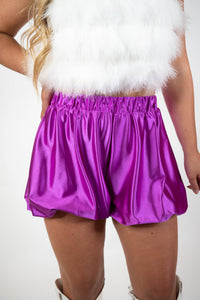 Lavender Shiney Shorts