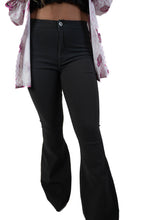 Black High Rise Flare Pants