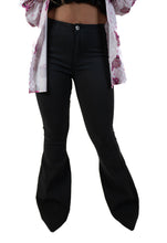 Black High Rise Flare Pants