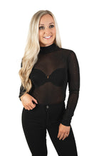 Black Rhinestone Bodysuit