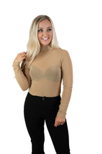 Beige Rhinestone Bodysuit
