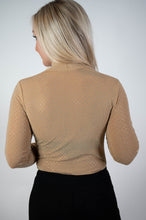 Beige Rhinestone Bodysuit
