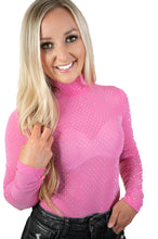 Pink Rhinestone Bodysuit