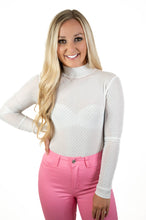 White Rhinestone Bodysuit