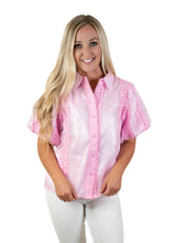 Romantic Lace Trim Blush Top