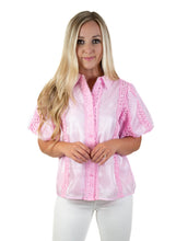 Romantic Lace Trim Blush Top