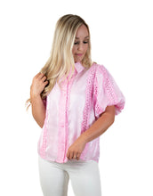 Romantic Lace Trim Blush Top