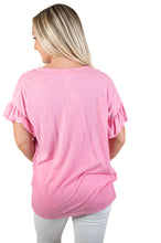 Pink V Neck Top