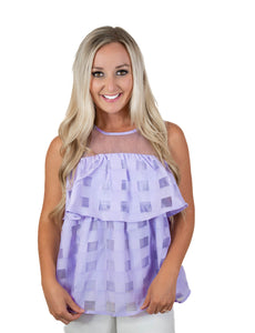 Lavender Tiered Top