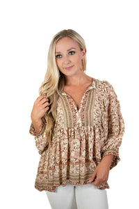 Puff Sleeve Floral Top