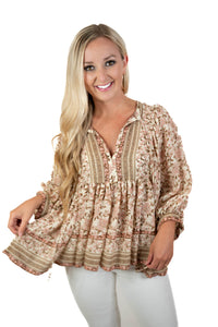 Puff Sleeve Floral Top