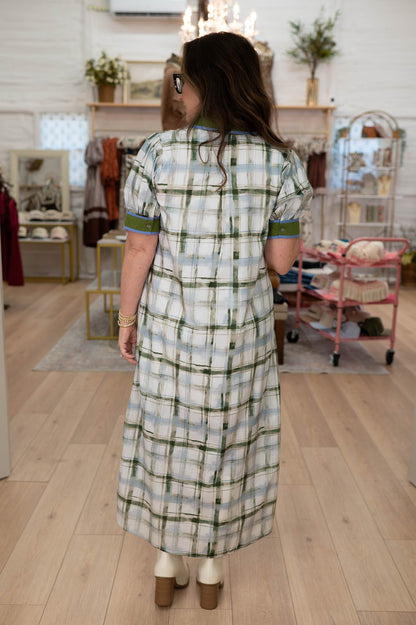 Autumn Avenue Plaid Maxi Dress