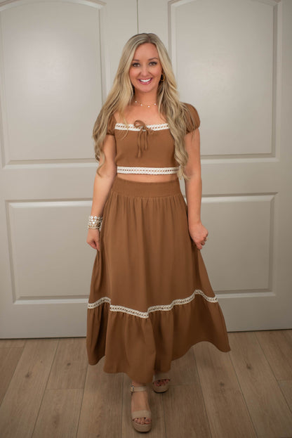 Golden Grace Skirt Set