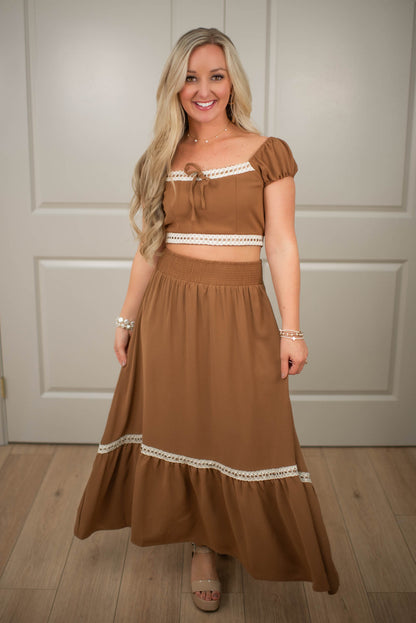 Golden Grace Skirt Set