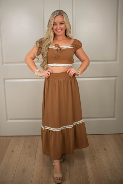 Golden Grace Skirt Set