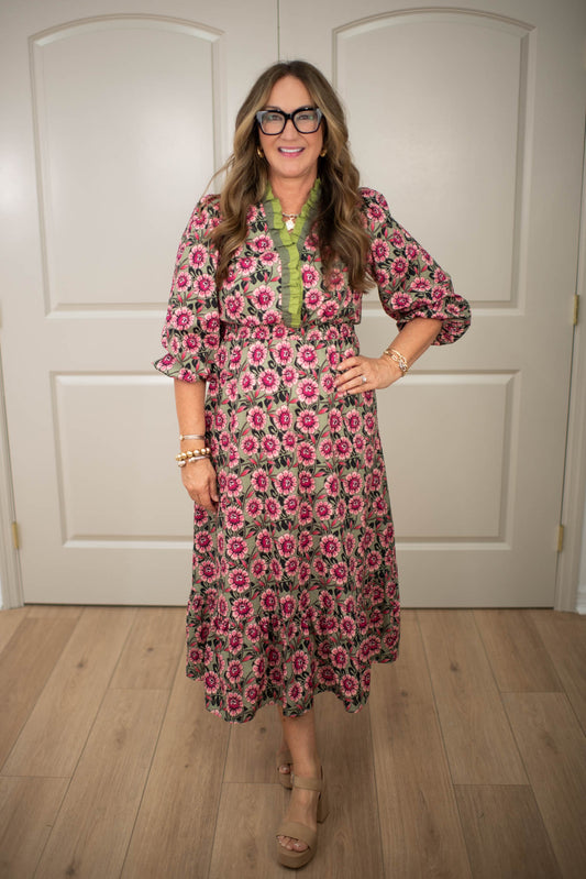 Enchanted Bloom Midi Dress