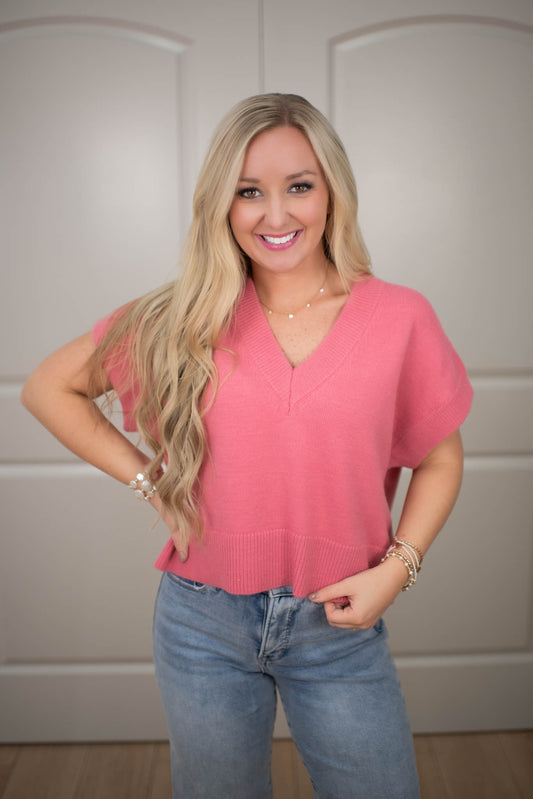 Pink Pop Sweater Vest