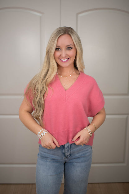 Pink Pop Sweater Vest